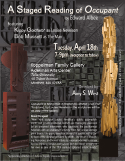 A Staged Reading of Occupant
