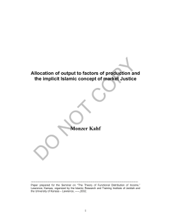 Allocation of Output to Factors of Production