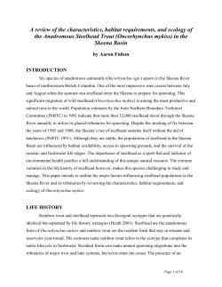 A review of the characteristics, habitat requirements, and ecology of