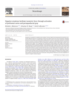 Negative emotions facilitate isometric force through activation of