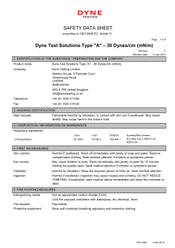 Dyne Test Solutions Type "A" &ndash; 30 Dynes/cm (mN/m)