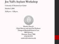 Right to Counsel Issues - Asylum - University of Houston Law Center