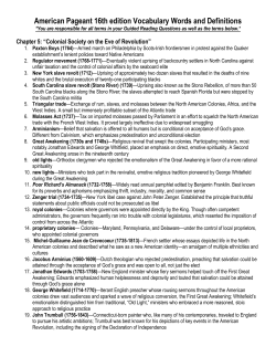 American Pageant 16th edition Vocabulary Words and Definitions