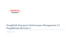 PeopleSoft Enterprise Performance Management 9.1 PeopleBooks
