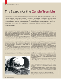 The Search for the Gentle Tremble - Max-Planck