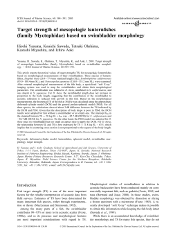 Target strength of mesopelagic lanternfishes (family Myctophidae