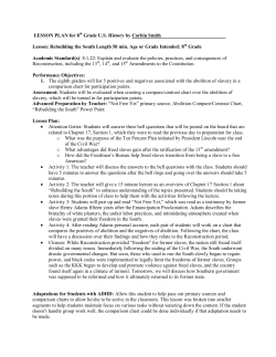 LESSON PLAN for 8th Grade US History by Corbin