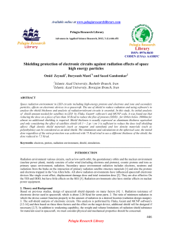 Shielding protection of electronic circuits against radiation