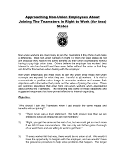 Approaching Non-Union Employees About Joining The Teamsters