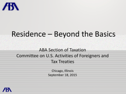 Residence – Beyond the Basics