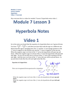 Module 7 Lesson 3 Video 1 Transcript