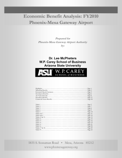 Economic Benefit Analysis: FY2010