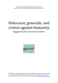 Holocaust, genocide, and crimes against humanity
