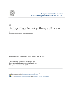 Analogical Legal Reasoning: Theory and Evidence