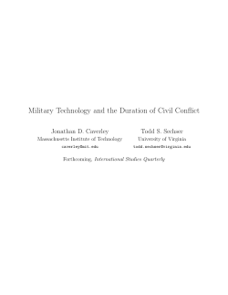 Military Technology and the Duration of Civil Conflict