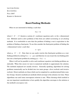 Root-Finding Methods - Home Page of Karen A. Kopecky