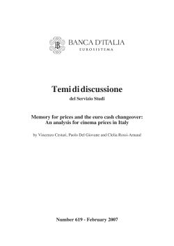 No. - Memory for prices and the euro cash changeover: An analysis