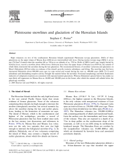 Pleistocene snowlines and glaciation of the Hawaiian Islands
