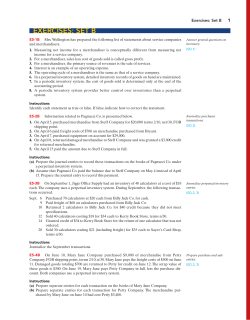 EXERCISES: SET B