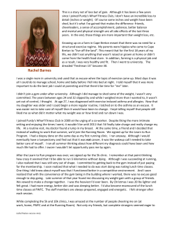 Rachels Story - Purdy`s Wharf Fitness Club