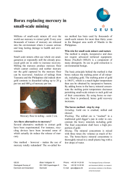 Borax replacing mercury in small-scale mining