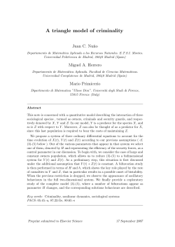 A triangle model of criminality - Dipartimento di Matematica e