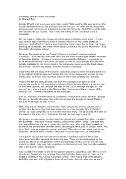 Columbus and Western Civilization by Howard Zinn