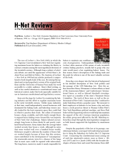 Untitled [Tim Huebner on Lochner v. New York: Economic - H-Net