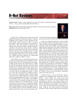 Ricky Floyd Dobbs on Stephen F. Austin: Empresario of Texas - H-Net