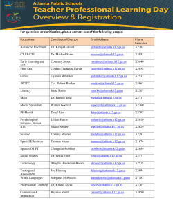 For questions or clarification, please contact one of the following