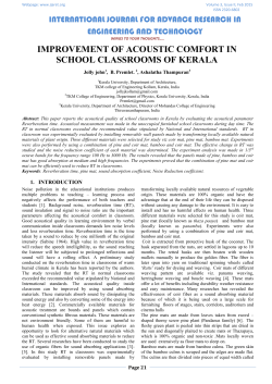 improvement of acoustic comfort in school classrooms of
