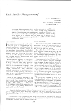 Earth Satellite Photogrammetry