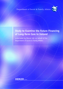 Study to Examine the Future Financing of Long-Term