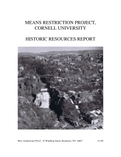 Historic Resources Report - Means Restriction Study for Bridges