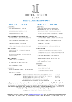 fac-simile cover letter - Restaurant Roof Garden