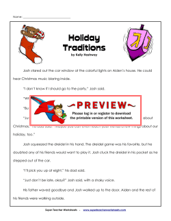 Holiday Traditions - Super Teacher Worksheets