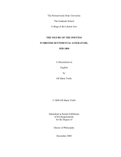 THE FIGURE OF THE POETESS IN BRITISH SENTIMENTAL