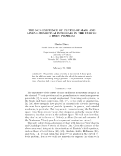 THE NON-EXISTENCE OF CENTRE-OF-MASS AND
