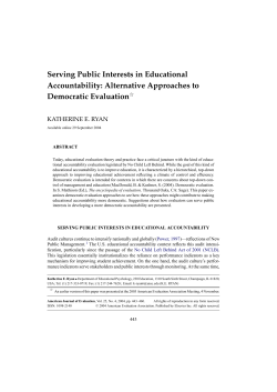 Serving Public Interests in Educational Accountability