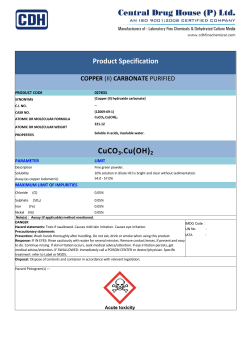 CuCO3.Cu(OH)2 - CDH Fine Chemicals