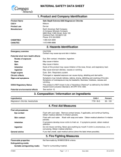MATERIAL SAFETY DATA SHEET 1. Product and Company