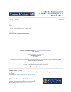 The Puzzle of Intolerant Tolerance