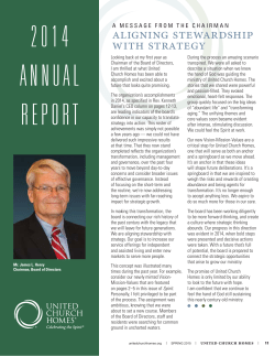 2014 annual report - United Church Homes