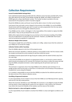 Collection Requirements