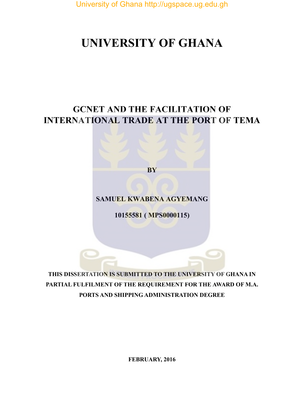 16 Ugspace University Of Ghana