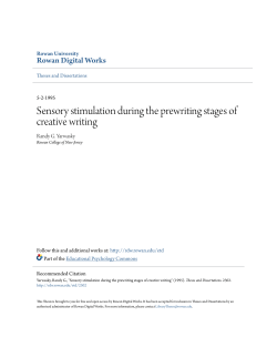 Sensory stimulation during the prewriting stages of creative writing