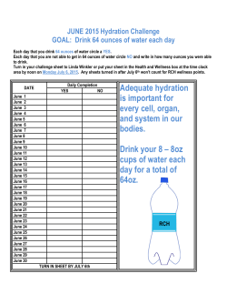 Hydration challenge