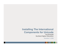 Installing The International Components for Unicode
