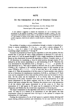 NOTE On the Intersection of a Set of Direction Cones