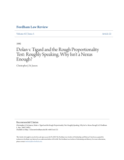 Dolan v. Tigard and the Rough Proportionality Test